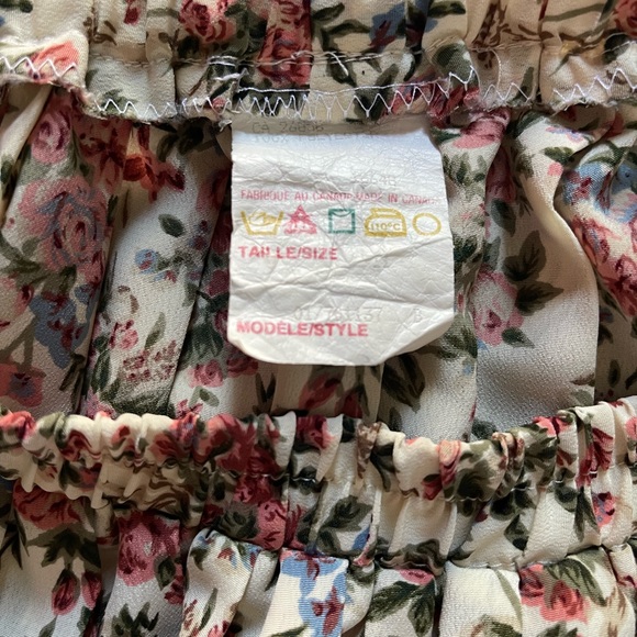 Vintage Floral Light Polyester Skirt - Picture 4 of 6